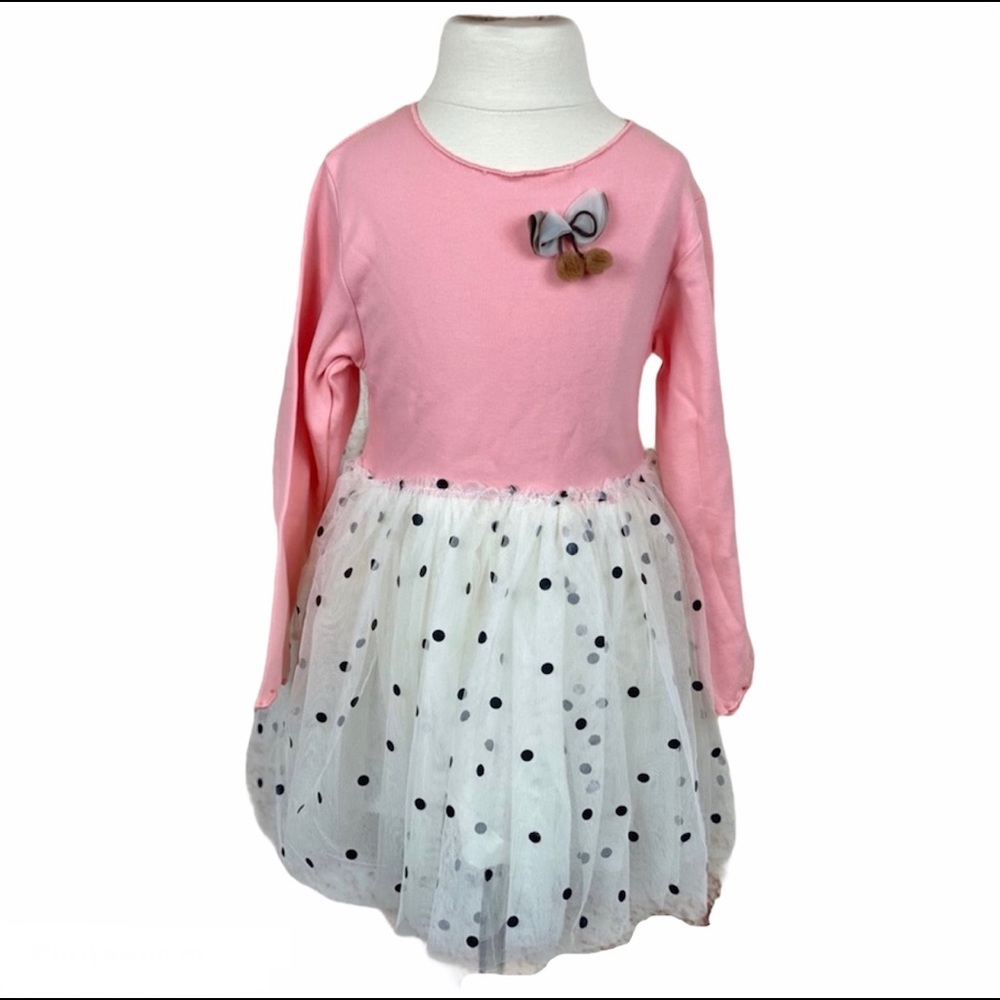 FIRM•BOUTIQUE NWT Pink Polka Dot Tulle Ballerina Dress LAST 1!